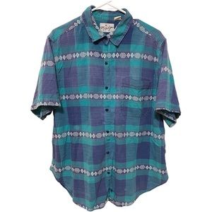 Vintage Aztec western button down shirt